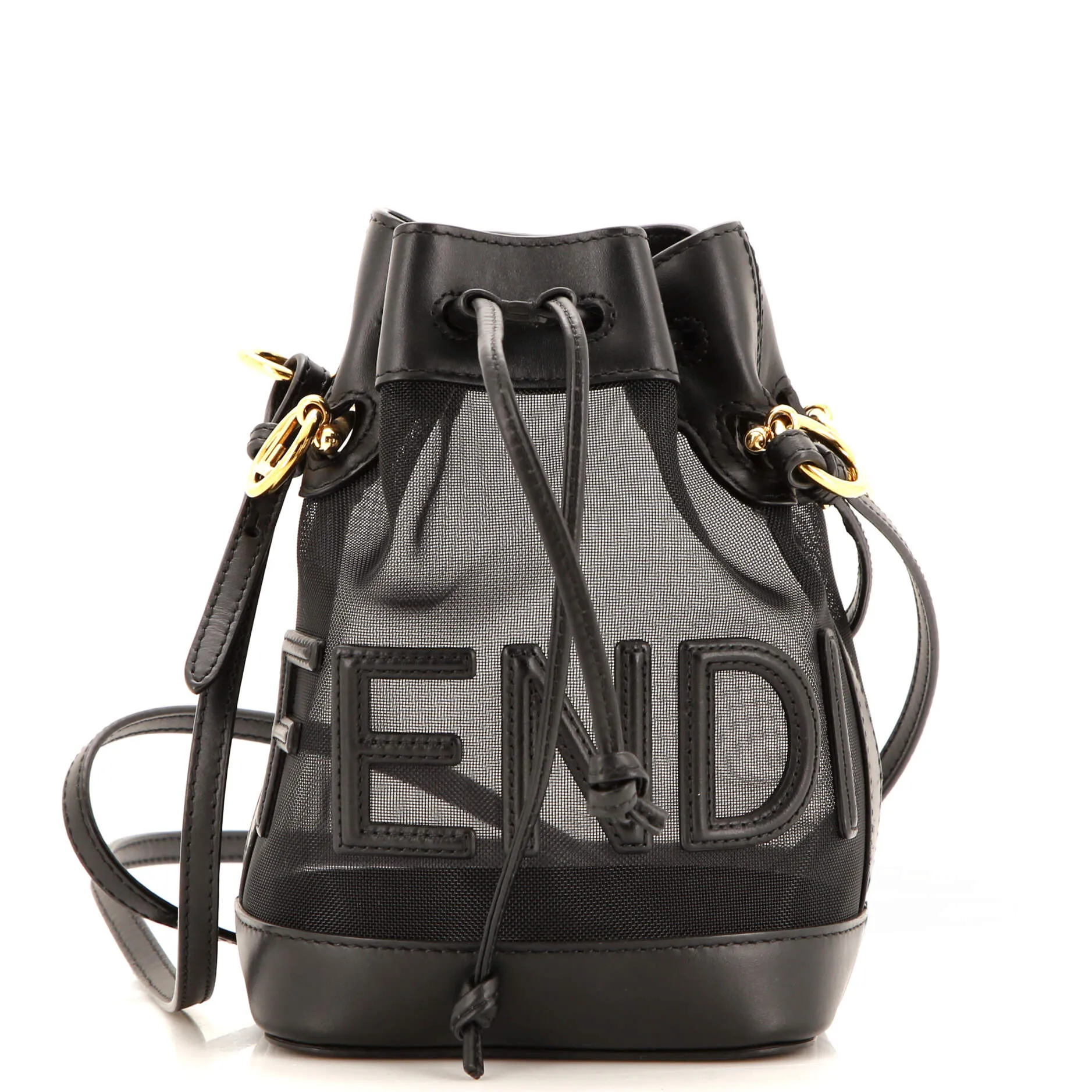 Mon Tresor Bucket Bag Mesh and Leather Mini