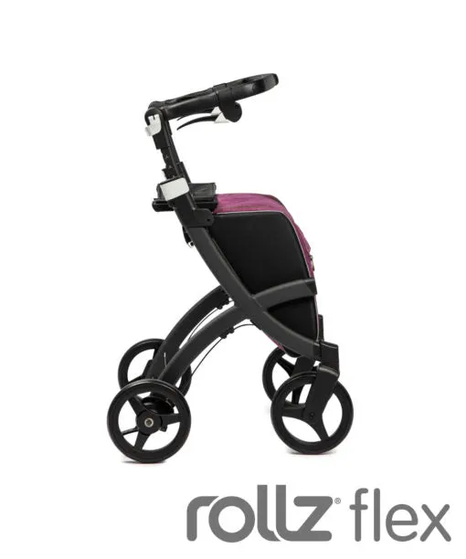 Rollz Flex Shopping Rollator Black Frame - Classic Brakes